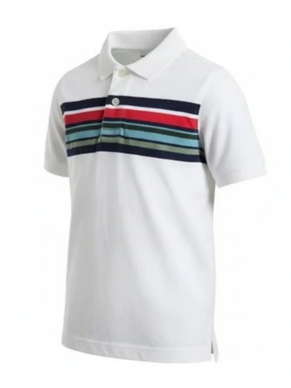 GYMBOREE White with Stripes Short Sleeved Polo Top Boys Size 5
